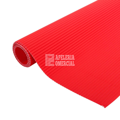 CARTULINA CORRUGADA DE 54X77 CMS. C. ROJO